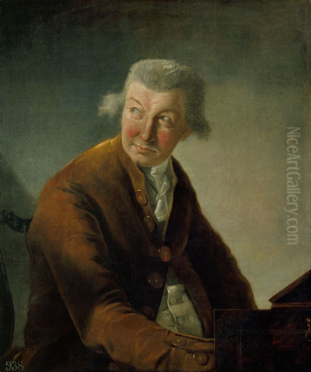 Karl Friedrich Abel (1725-87) Oil Painting by Alexandre-Auguste Robineau