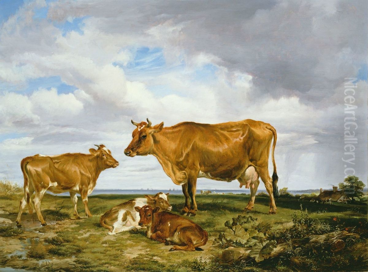 The Victoria Cow Oil Painting by Thomas Sidney Cooper