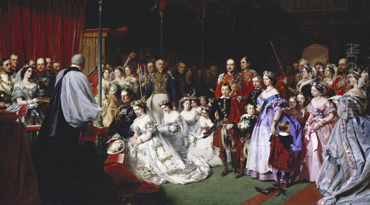 The Marriage of Victoria, Princess Royal, 25 January 1858 Oil Painting by John Phillip