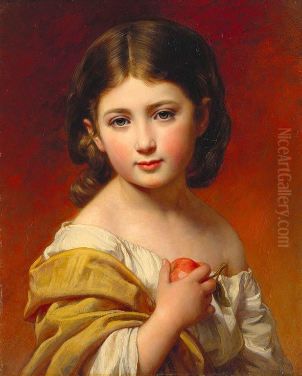 Simplicity Oil Painting by Hermann Winterhalter