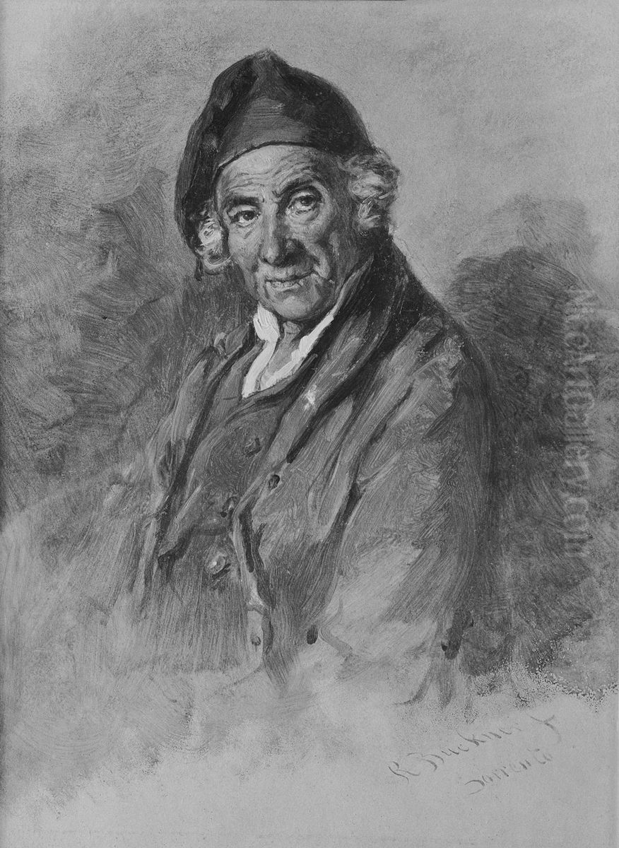 A Neapolitan Fisherman Oil Painting by Richard Buckner