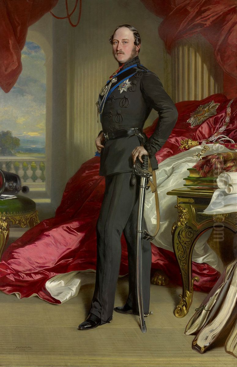 Prince Albert, The Prince Consort (1819-1861) Oil Painting by Franz Xavier Winterhalter