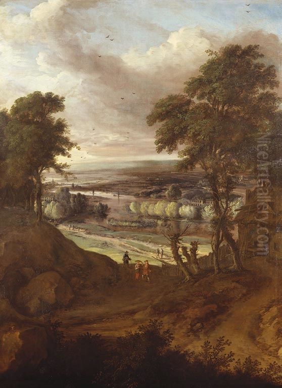 The Thames Valley from Richmond Hill Oil Painting by Gerard Edema