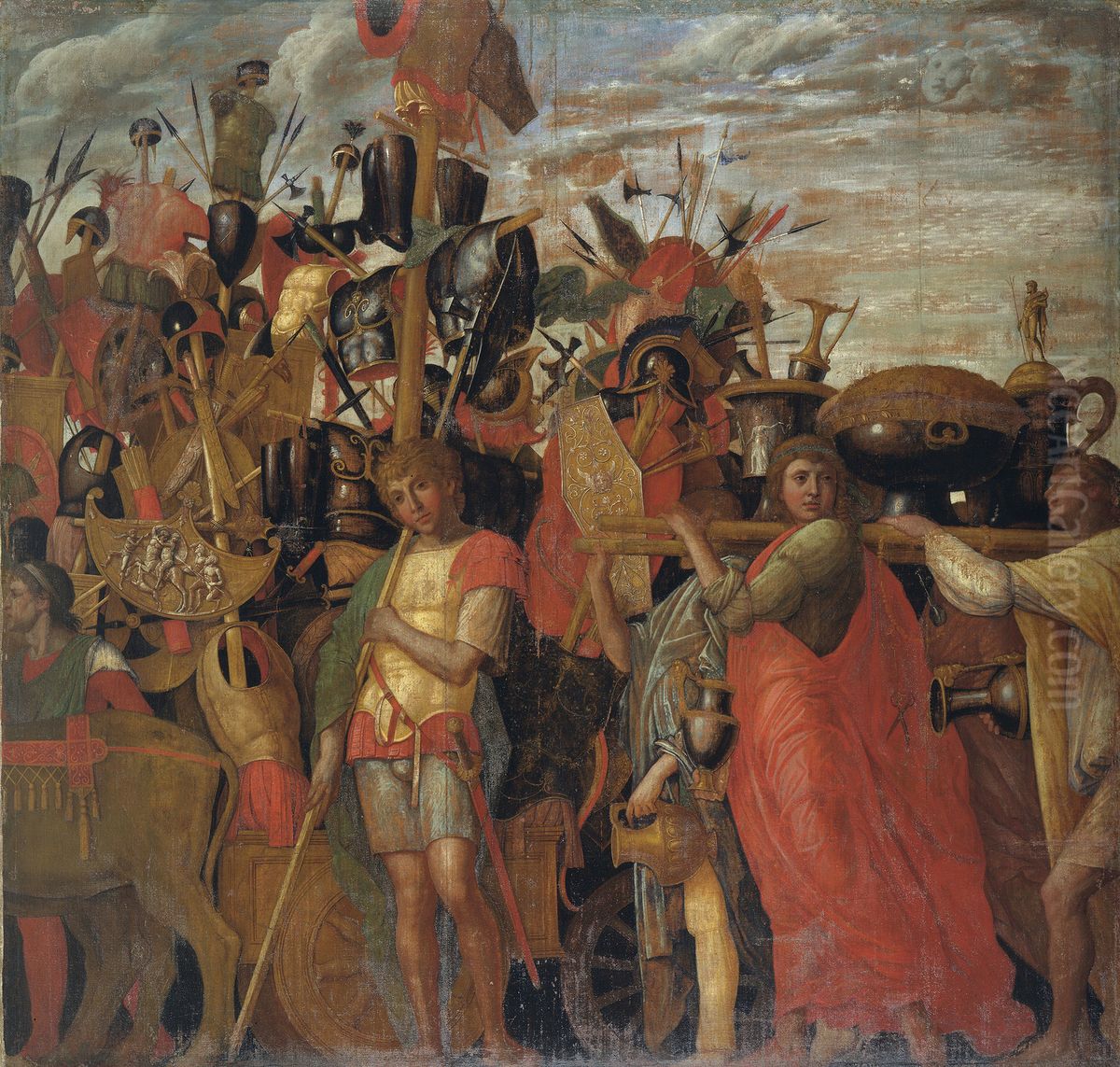 3. The Bearers of Trophies and Bullion Oil Painting by Andrea Mantegna