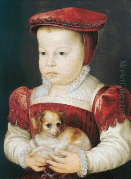 Portrait ofHercule-Francois d'AlenconDuke of Alencon, Anjou and Brabant (1555-1584) Oil Painting by Francois Clouet