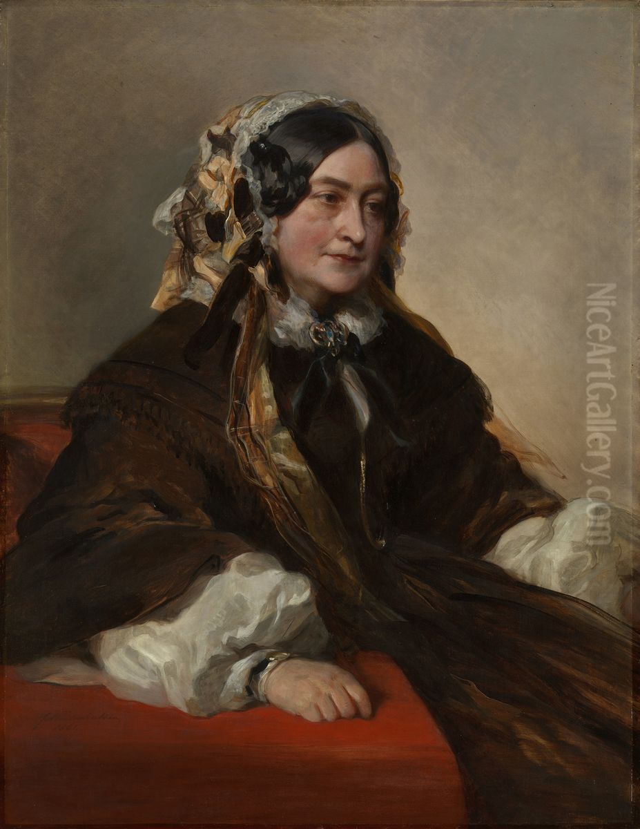 Victoria, Duchess of Kent (1786-1861) Oil Painting by Franz Xavier Winterhalter