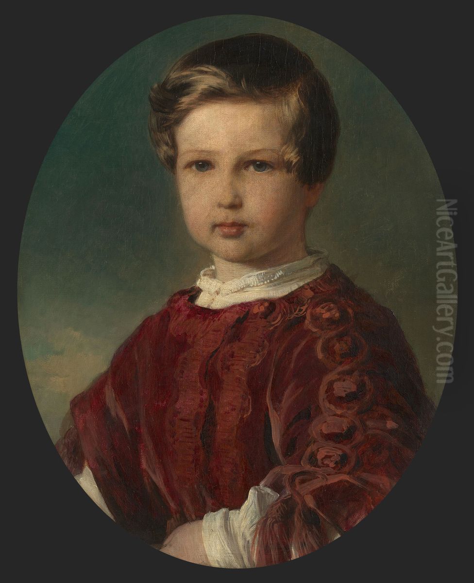 Prince Philip of Saxe-Coburg-Gotha (1844-1921) Oil Painting by Franz Xavier Winterhalter