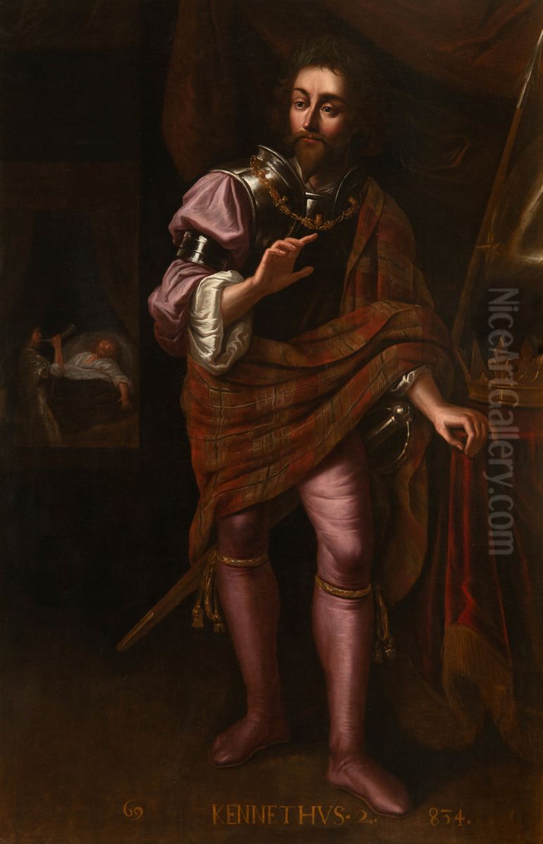 Kenneth MacAlpin, King of Scotland (843-63) Oil Painting by Jacob de Wet II