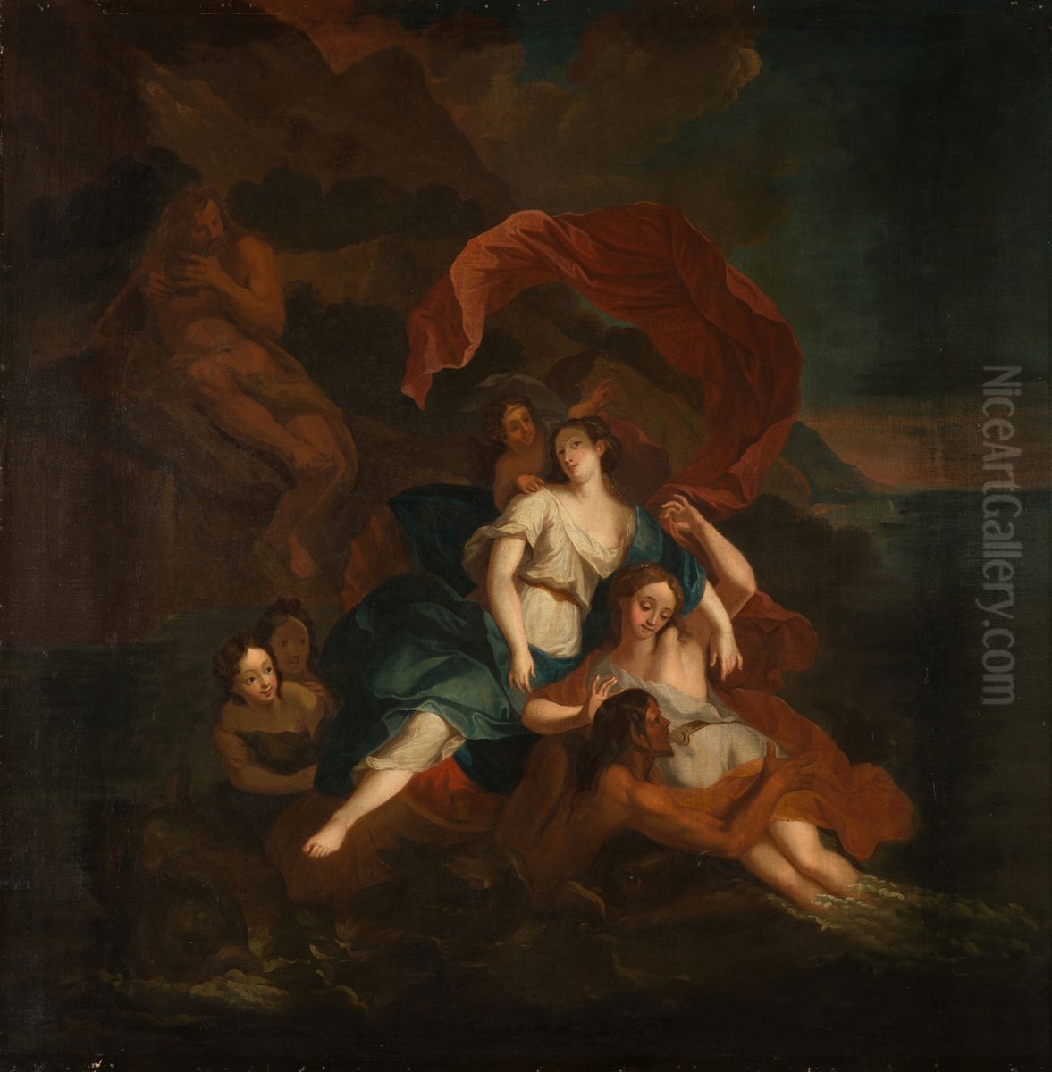 Galatea and Polyphemus Oil Painting by Jacob de Wet II