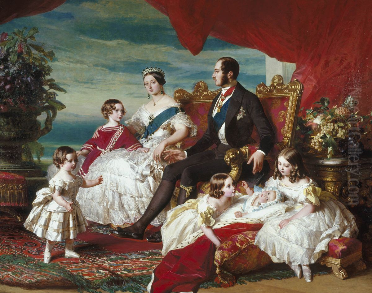 The Royal Family in 1846 Oil Painting by Franz Xavier Winterhalter
