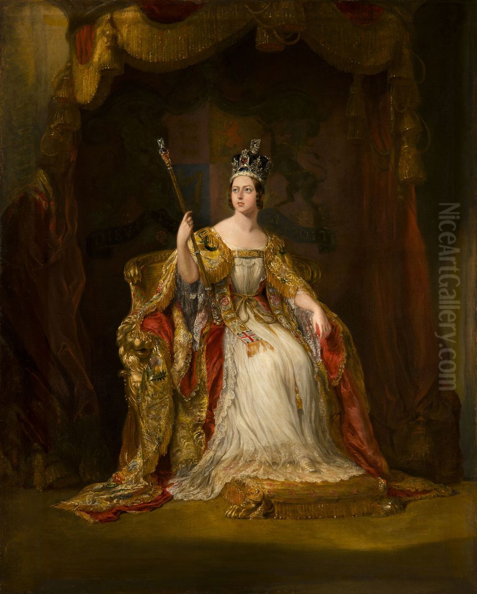 Queen Victoria (1819-1901) Oil Painting by George Hayter