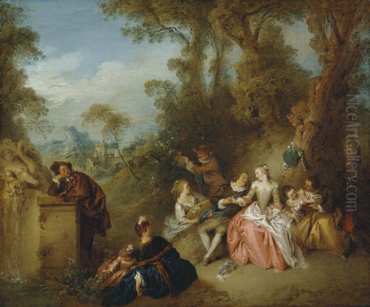 Fete Champetre Oil Painting by Jean-Baptiste Pater