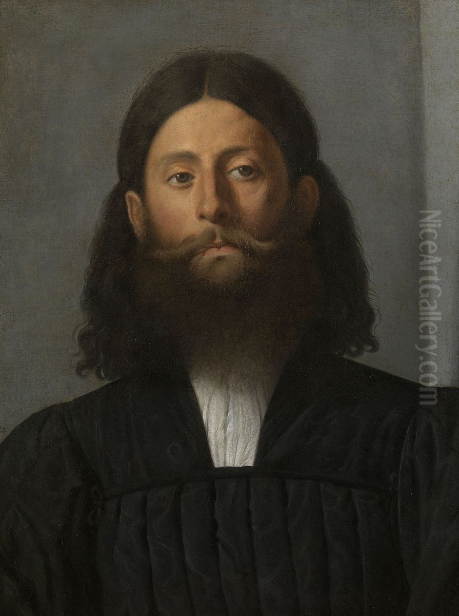 Portrait of a Bearded Man Oil Painting by Lorenzo Lotto
