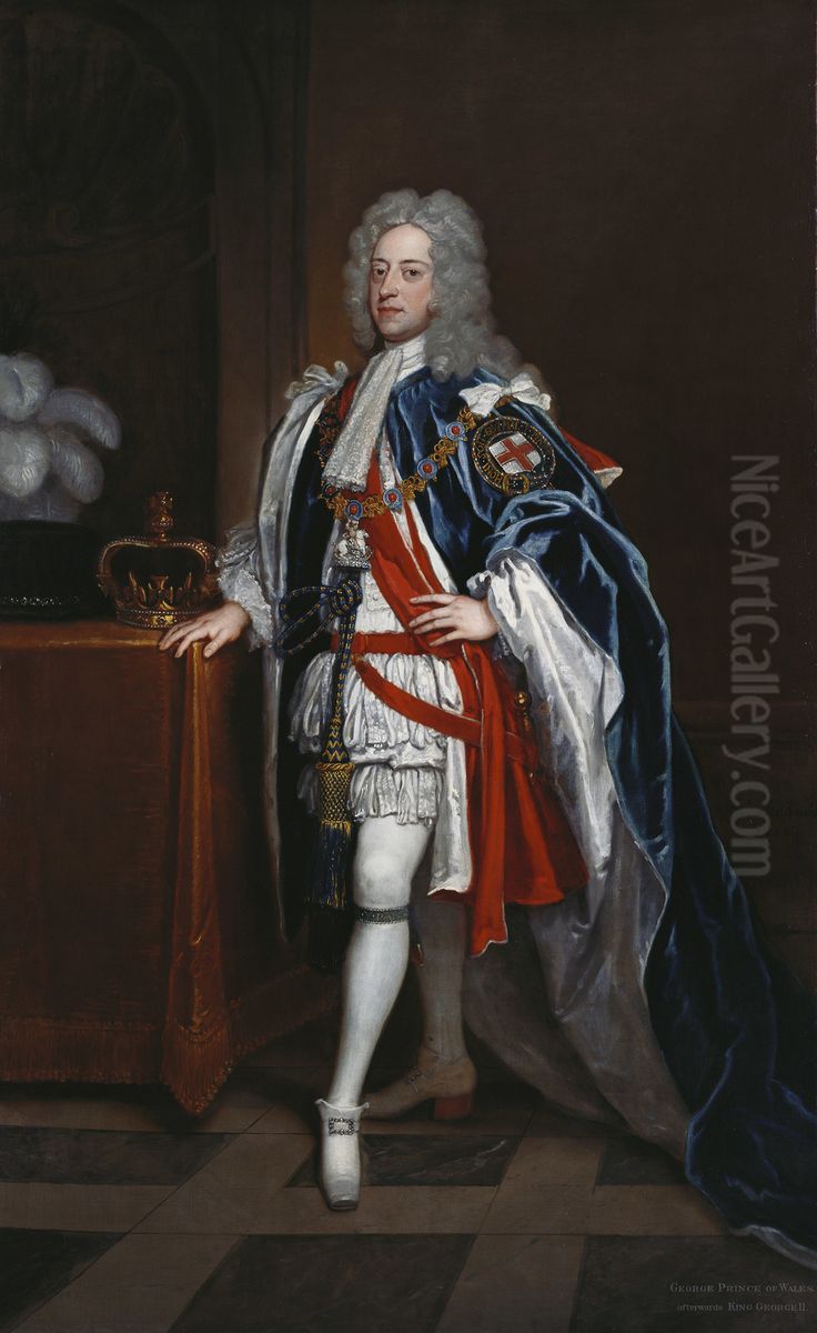 George II (1683-1760) when Prince of Wales Oil Painting by Godfrey Kneller