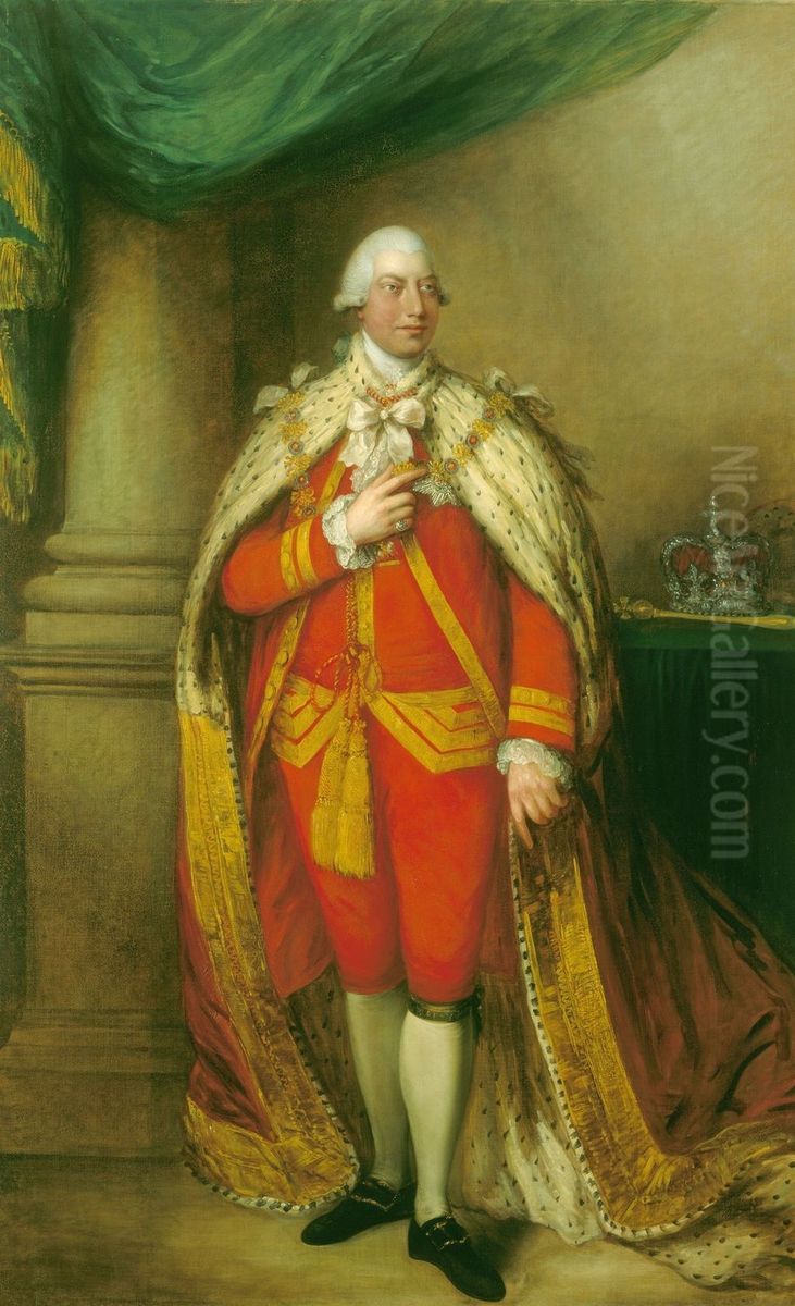 George III (1738-1820) Oil Painting by Gainsborough Dupont