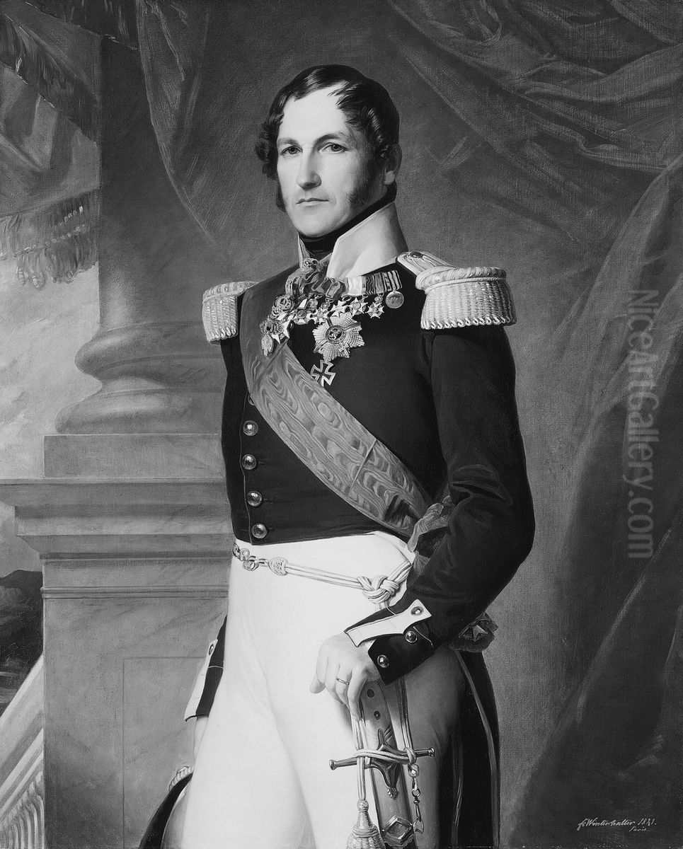 Leopold I, King of the Belgians (1790-1865) Oil Painting by Franz Xavier Winterhalter
