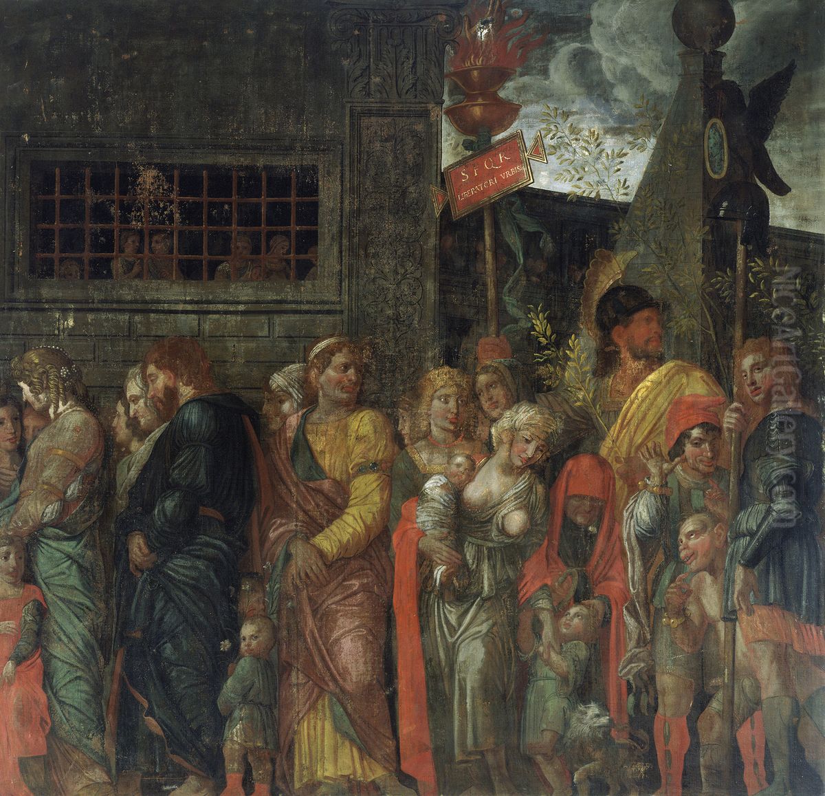 7. The Captives Oil Painting by Andrea Mantegna