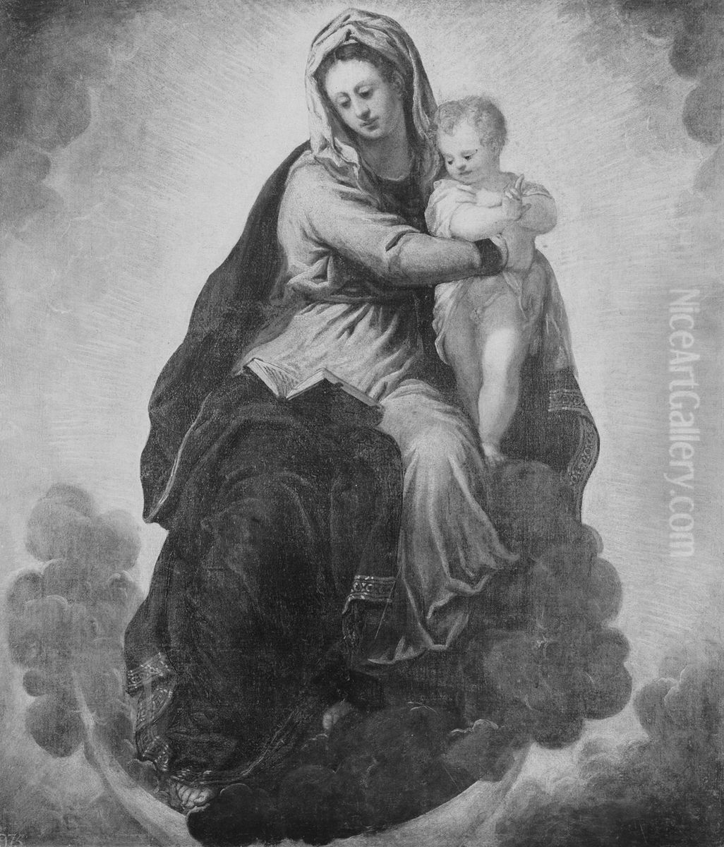 The Virgin and Child Oil Painting by Jacopo Tintoretto