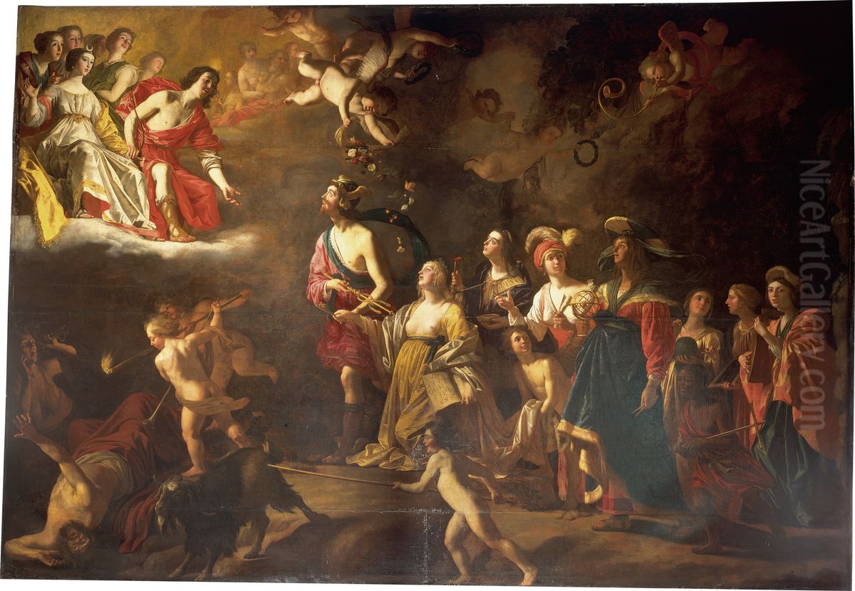 Apollo and Diana Oil Painting by Gerard van Honthorst