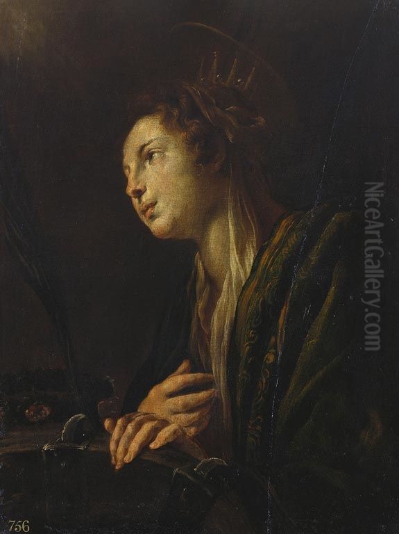 Saint Catherine of Alexandria Oil Painting by Domenico Fetti