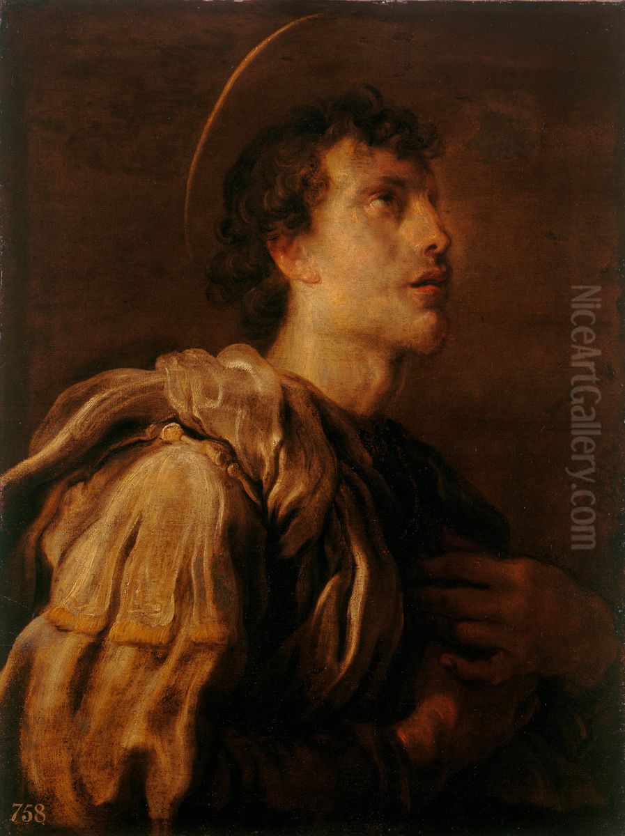 A Young Male Saint Oil Painting by Domenico Fetti