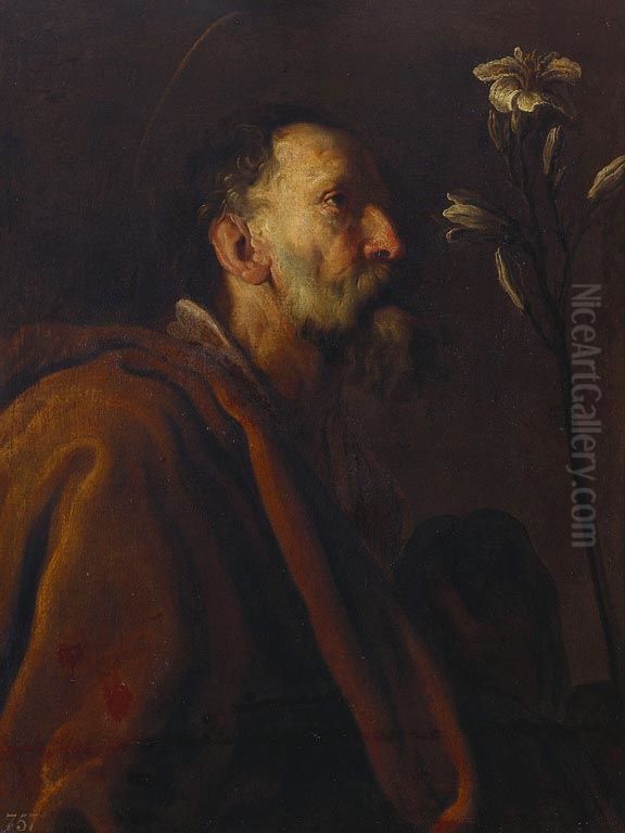 An Old Male Saint Oil Painting by Domenico Fetti