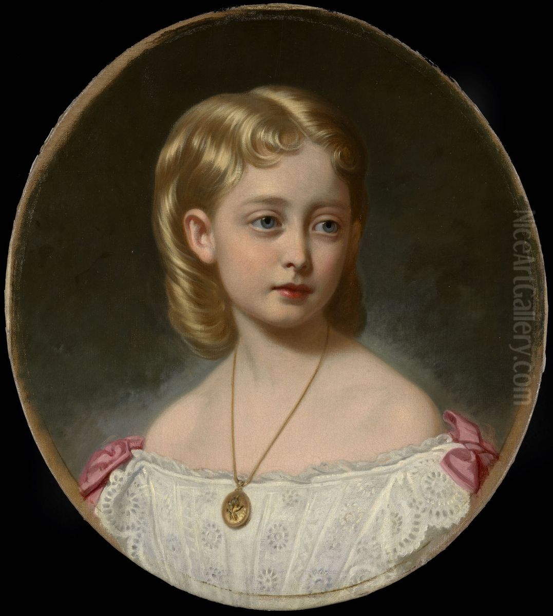 Princess Victoria of Wales (1868-1935) Oil Painting by Georg Koberwein