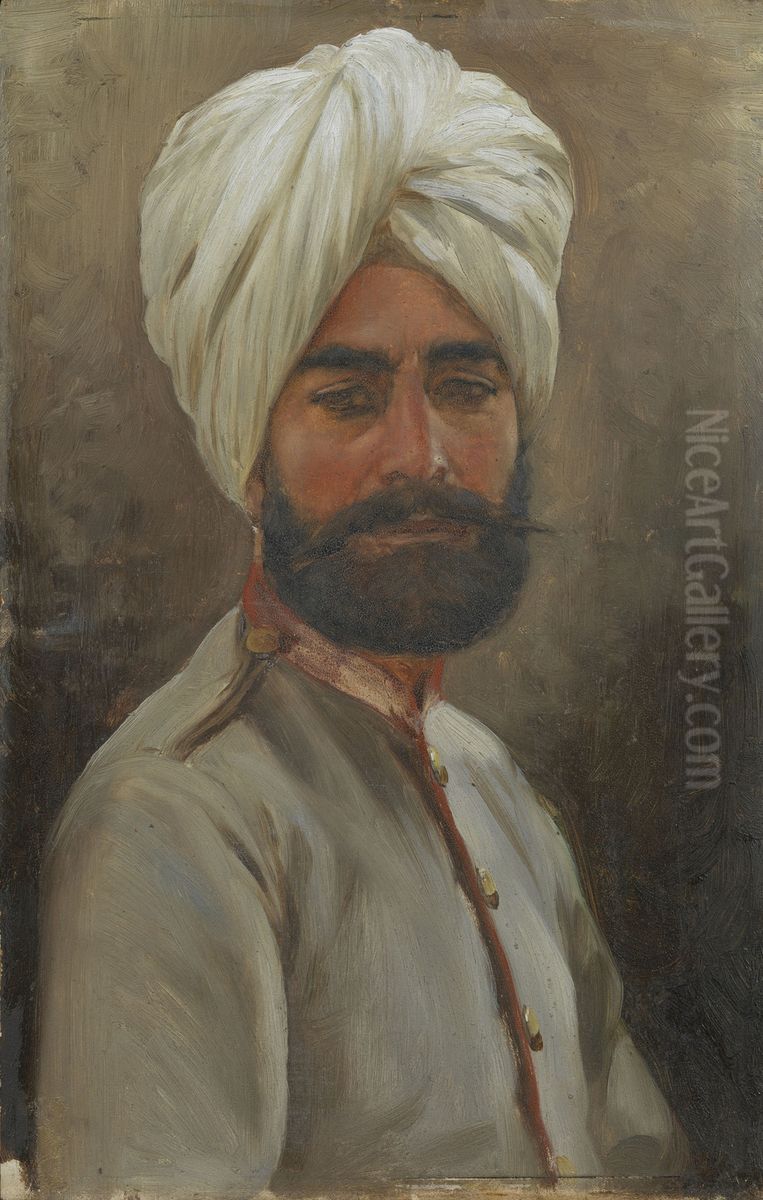 Sikander Mallik Oil Painting by Rudolf Swoboda