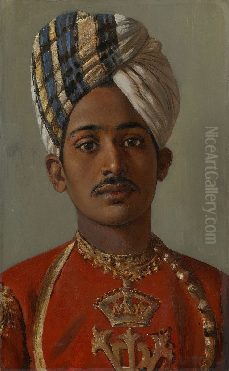 Ghulam Mustafa Oil Painting by Rudolf Swoboda