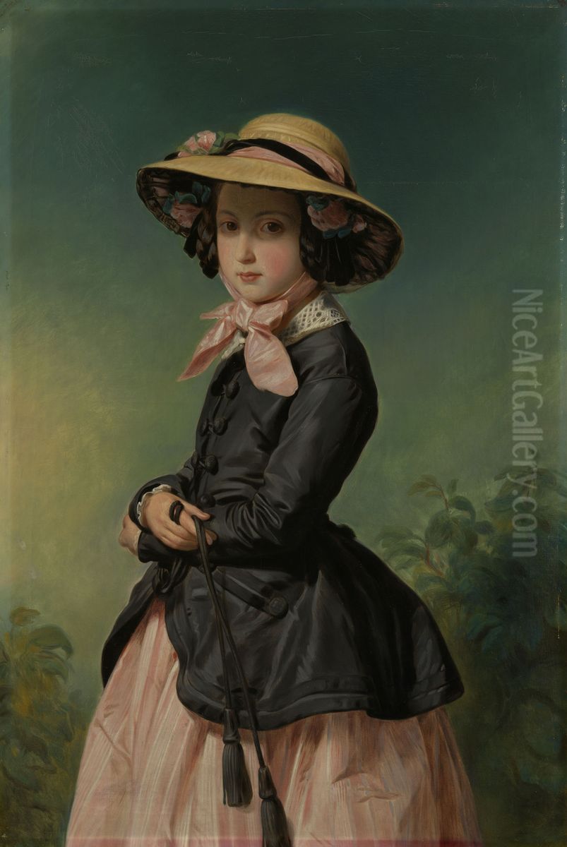 Princess Charlotte of Belgium (1840-1927) Oil Painting by Hermann Winterhalter