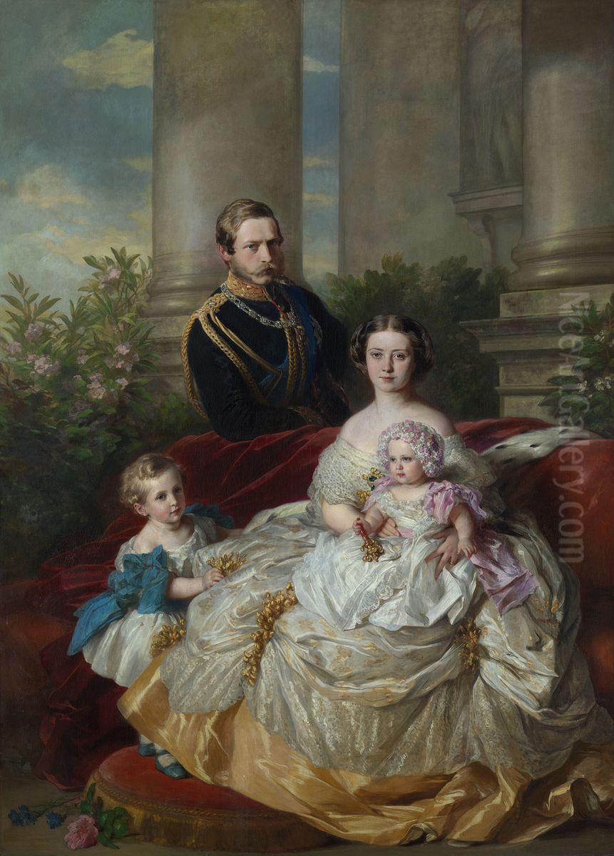 The Family of Crown Prince and Crown Princess Frederick William of Prussia Oil Painting by Franz Xavier Winterhalter