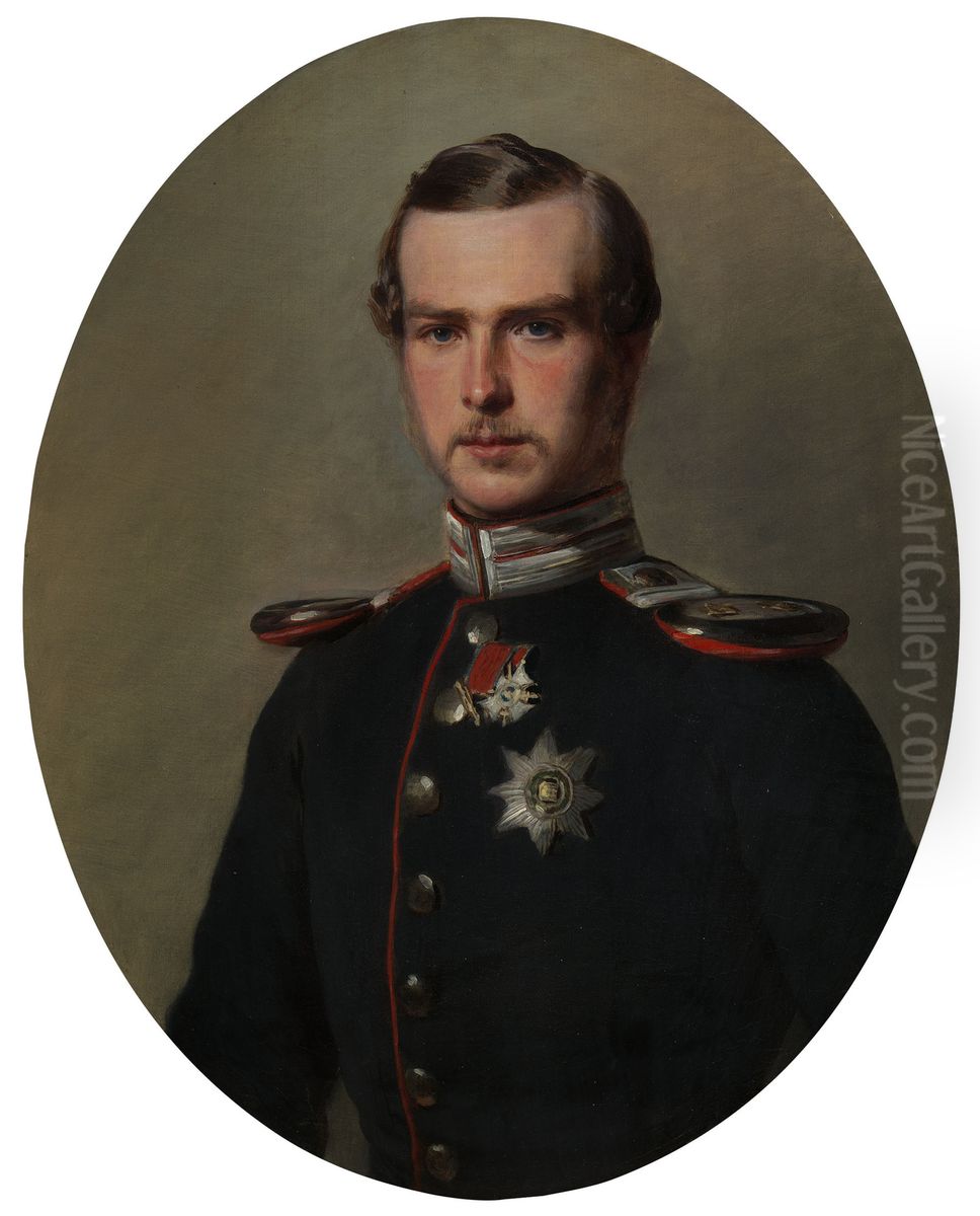 Prince Louis of Hesse, later Grand Duke Louis IV of Hesse (1837-1892) Oil Painting by Franz Xavier Winterhalter