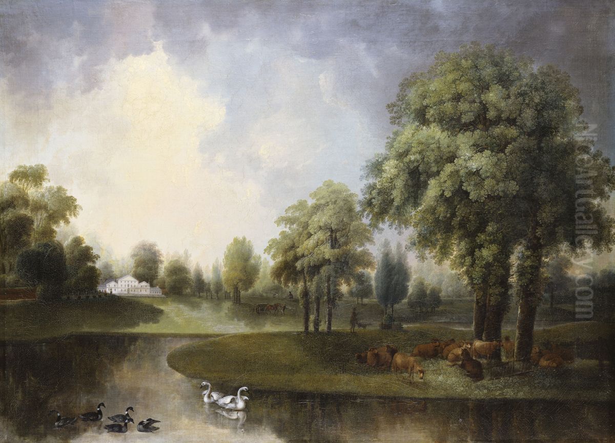 The White House, Kew Oil Painting by Johann Jakob Schalch