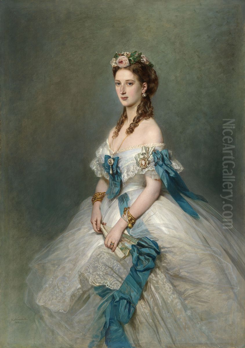 Queen Alexandra (1844-1925) when Princess of Wales Oil Painting by Franz Xavier Winterhalter
