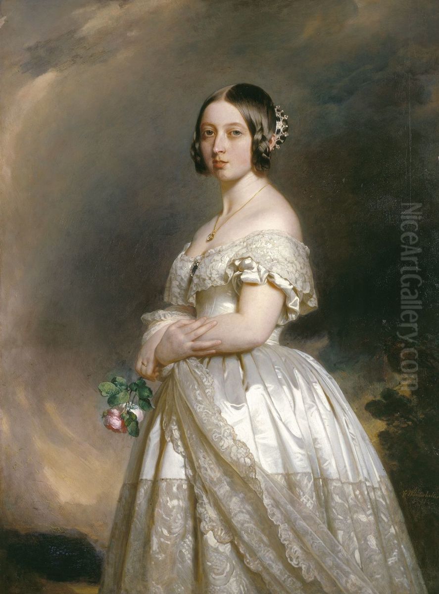 Queen Victoria (1819-1901) Oil Painting by Franz Xavier Winterhalter