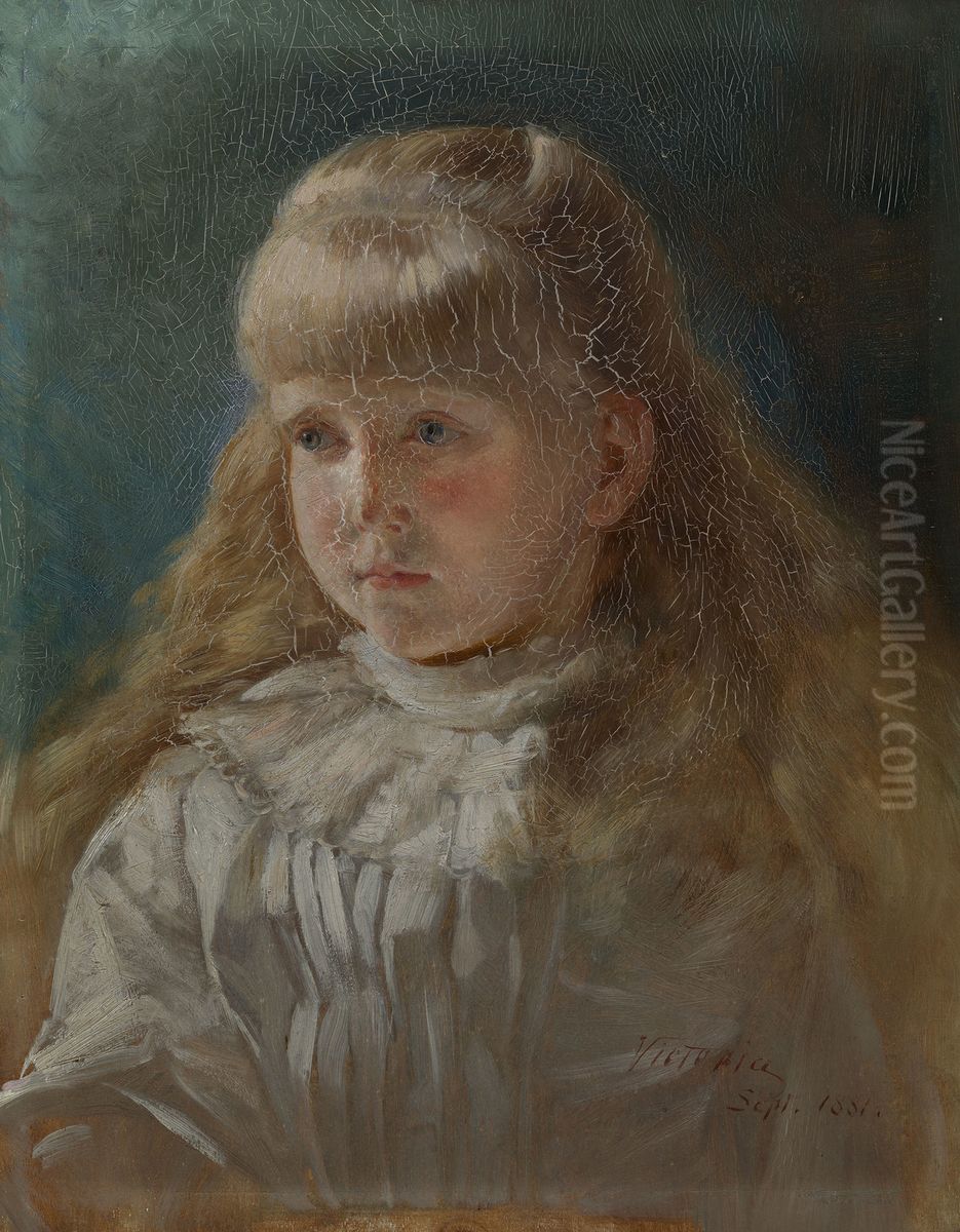Princess Marie of Edinburgh, later Queen of Roumania (1875-1938) Oil Painting by Victoria, Princess Royal
