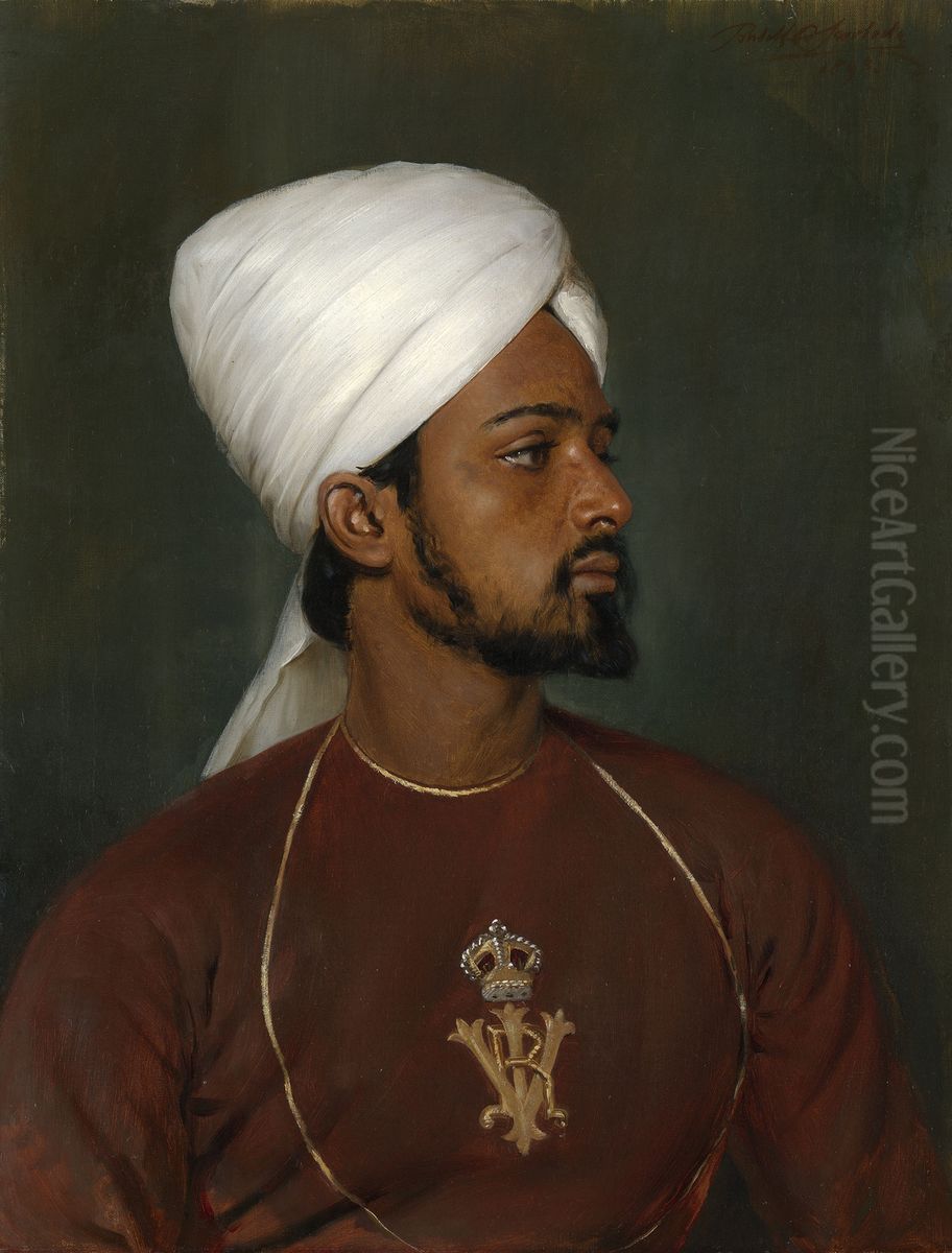 Ghulum Mustafa Oil Painting by Rudolf Swoboda