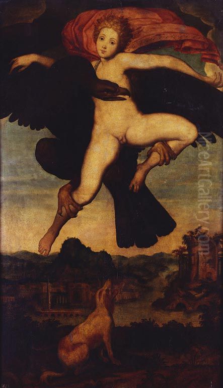The Rape of Ganymede Oil Painting by Michelangelo Buonarroti