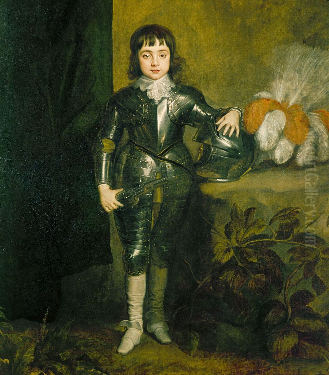 Charles II when Prince of Wales (1630-85) Oil Painting by Anthony van Dyckand workshop