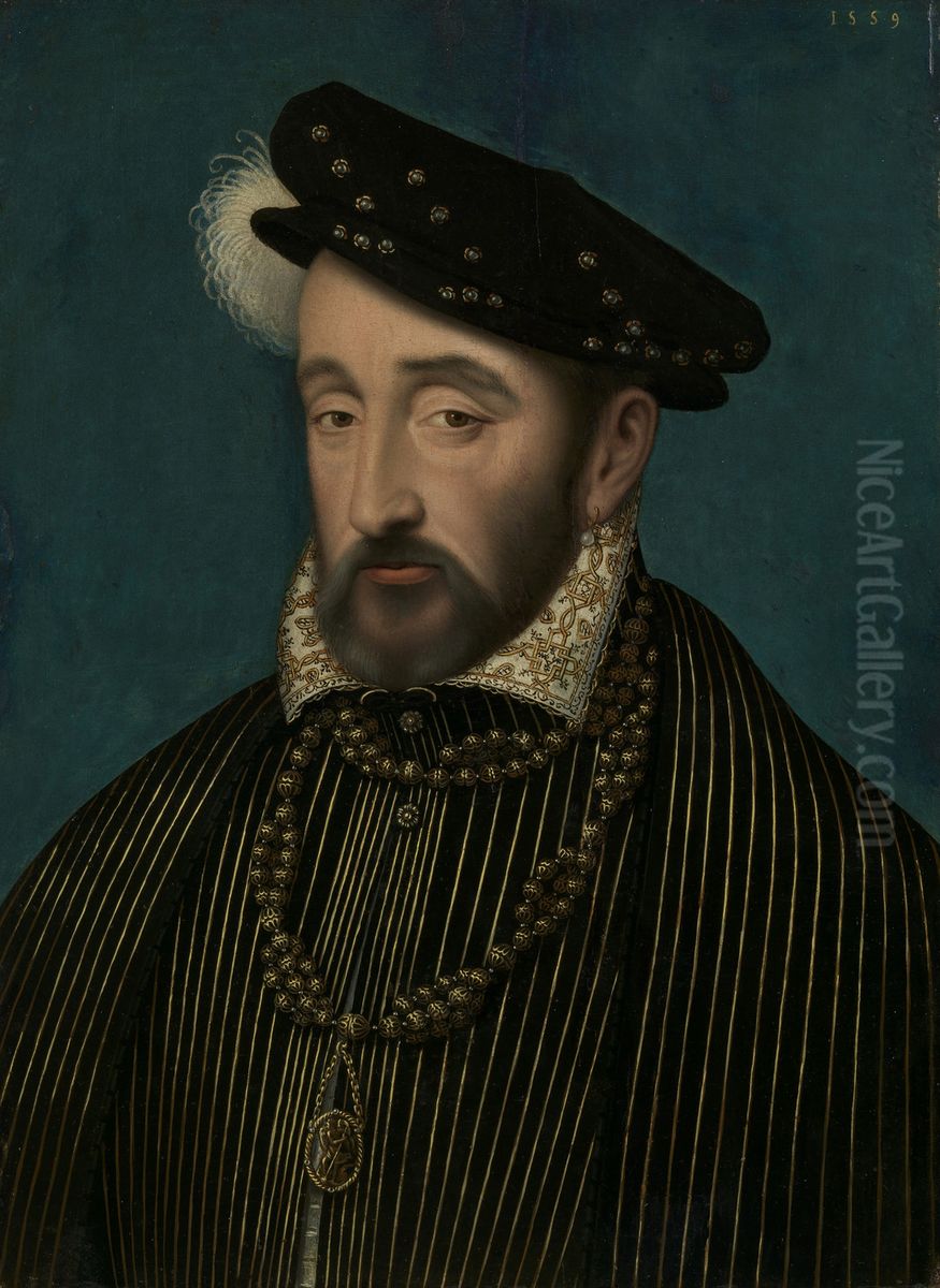 Henry II, King of France (1519-1559) Oil Painting by Francois Clouet