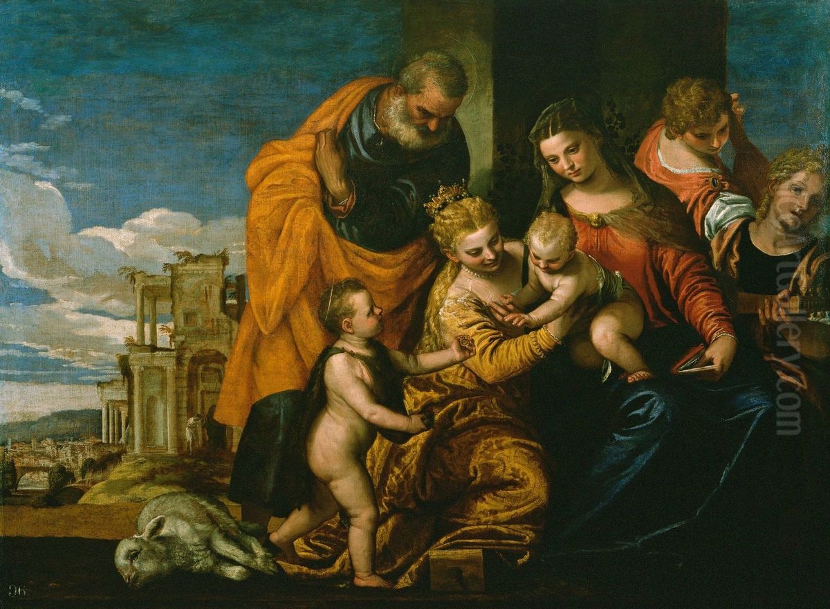 The Mystic Marriage of Saint Catherine of Alexandria Oil Painting by Paolo Veronese (Caliari)