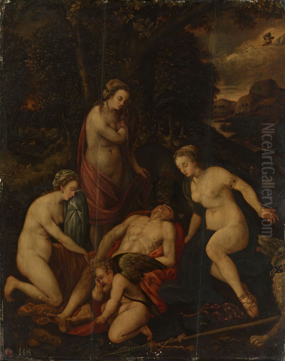 The Death of Adonis Oil Painting by Orley, Bernard van