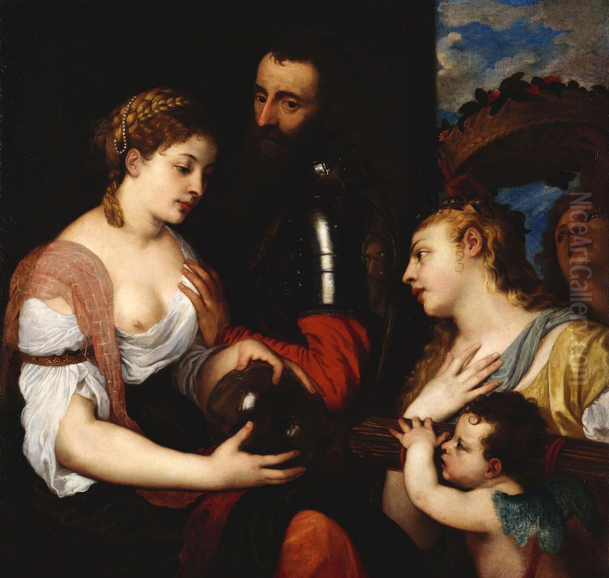 The Allegory of Alfonso D'Avalos Oil Painting by Titian