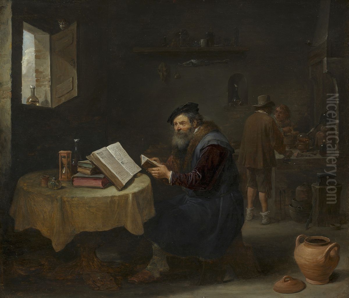 The Alchemist Oil Painting by David Teniers the Younger