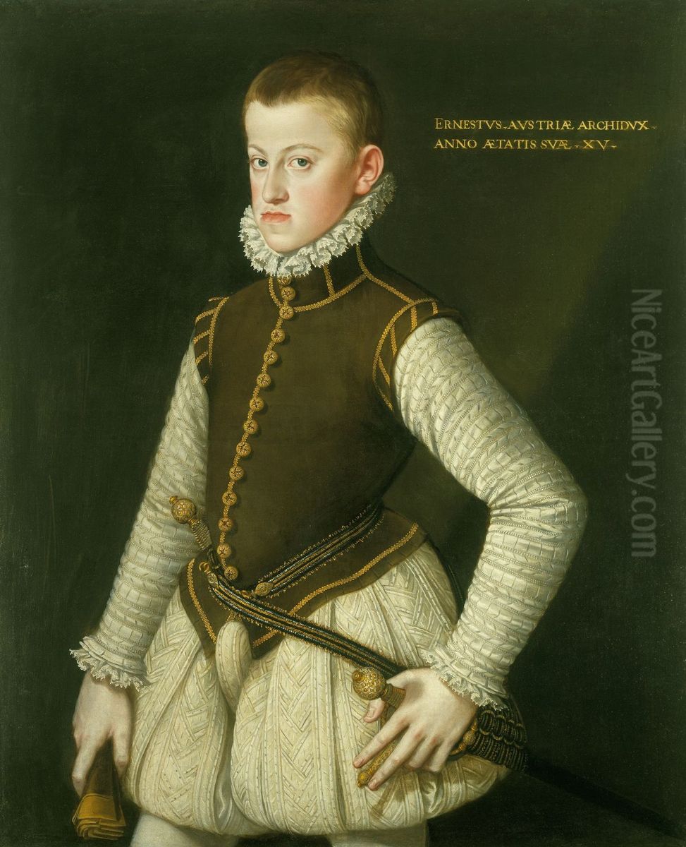 Ernst von Osterreich (1553-1595) Oil Painting by Alonso Sanchez Coello