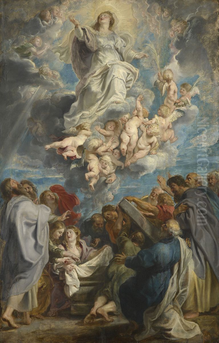 The Assumption of the Virgin Oil Painting by (studio of) Rubens, Peter Paul