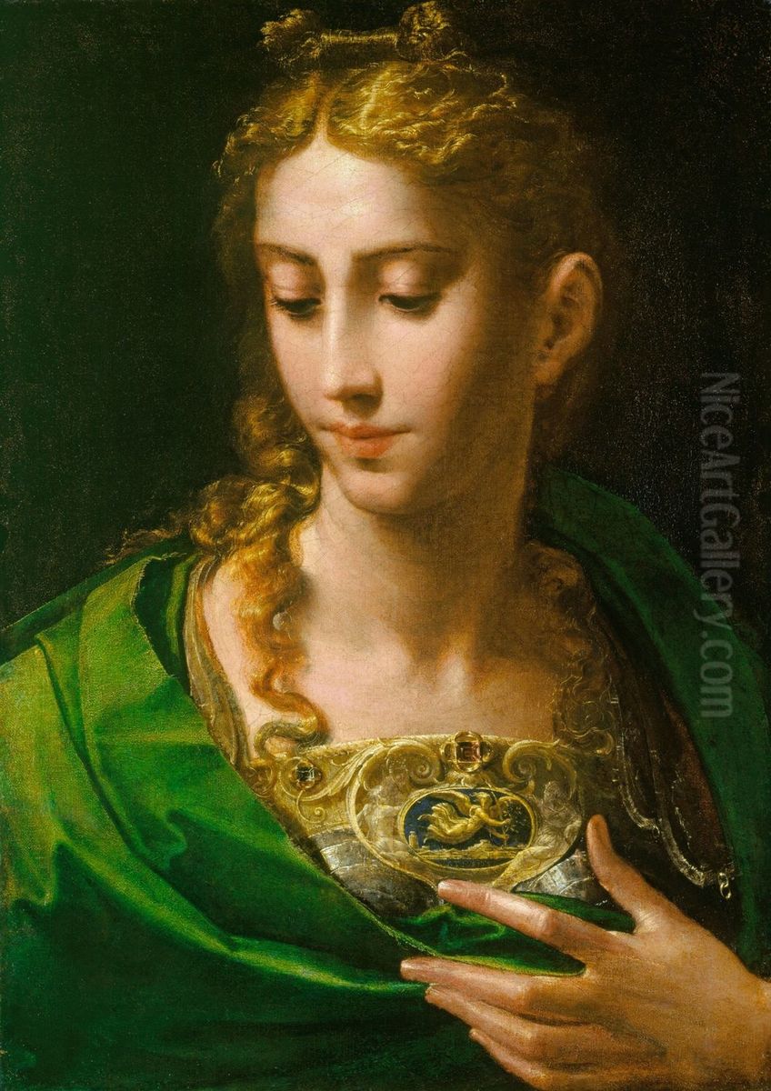 Pallas Athena Oil Painting by Parmigianino