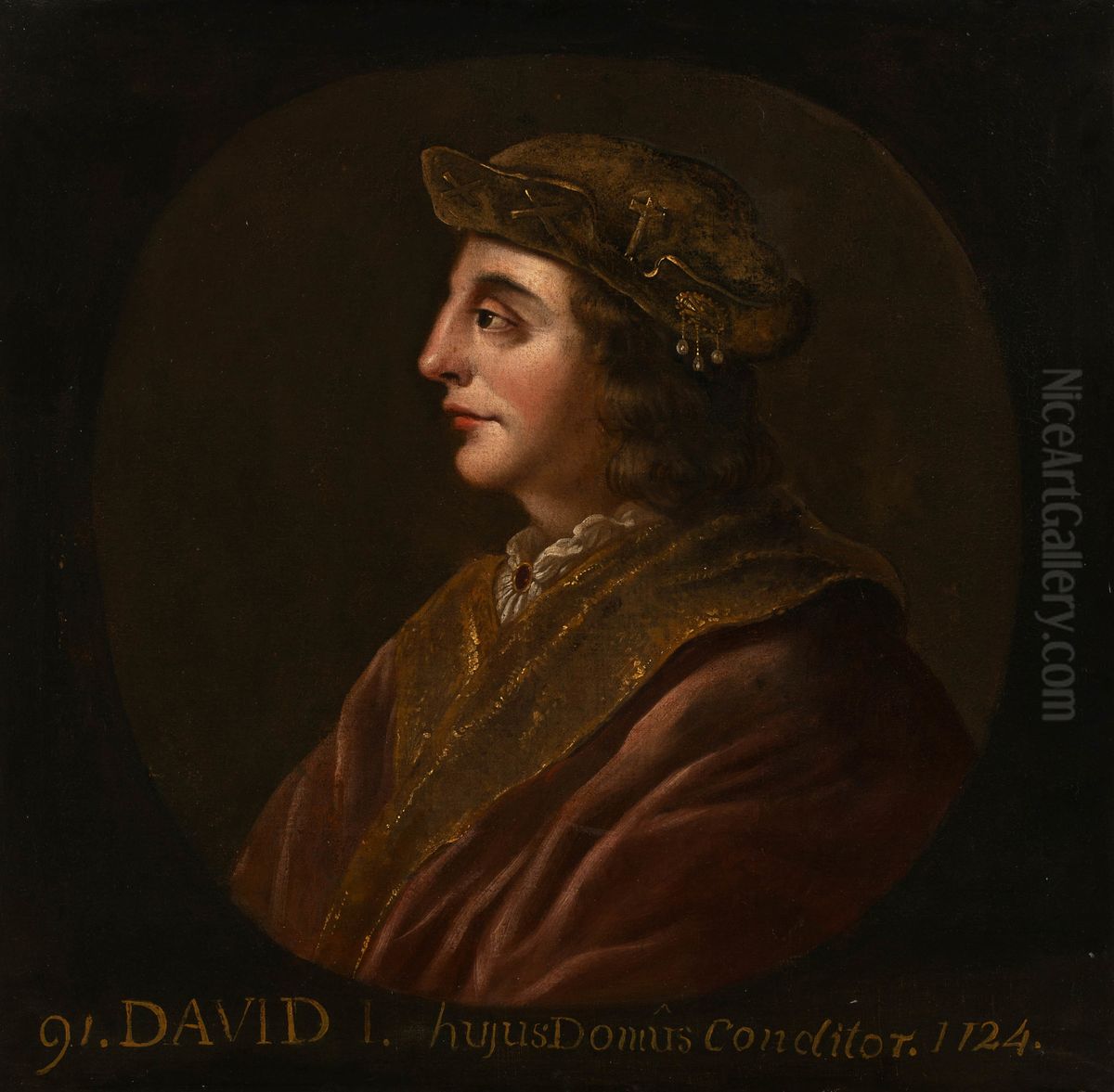 David I, King of Scotland (1124-53) Oil Painting by Jacob de Wet II