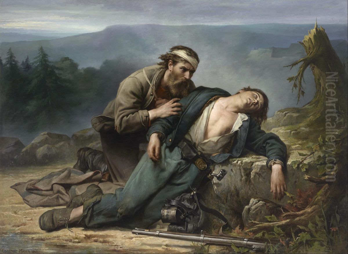 North and South Oil Painting by Constant Mayer