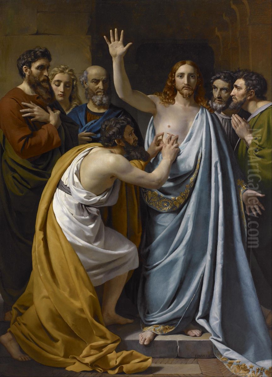 The Incredulity of Saint Thomas Oil Painting by Francois-Joseph Navez